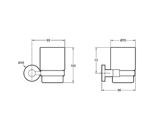 Стакан для зубных щеток Jacob Delafon Classique E77825-CP цвет Хром