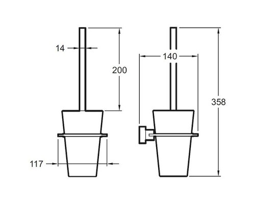 Ершик для унитаза Jacob Delafon Mecanique E77871-CP цвет Хром