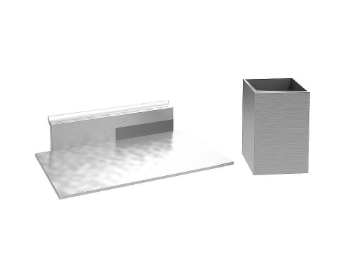 Стеклянная полка со стаканом Jacob Delafon Sherwood EB1843RU-NF цвет Хром