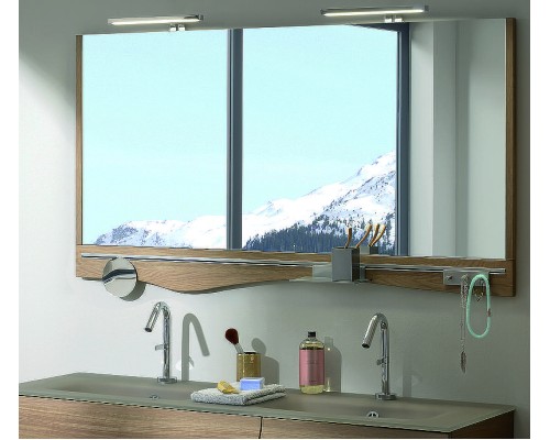 Стеклянная полка со стаканом Jacob Delafon Sherwood EB1843RU-NF цвет Хром