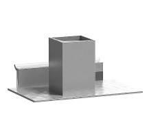 Стеклянная полка со стаканом Jacob Delafon Sherwood EB1843RU-NF цвет Хром