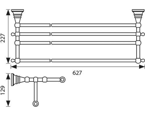 Полка для полотенец Kaiser Arno KH-2209 цвет Хром