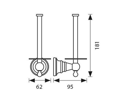 Держатель бумажных полотенец Kaiser Arno KH-2220 цвет Хром