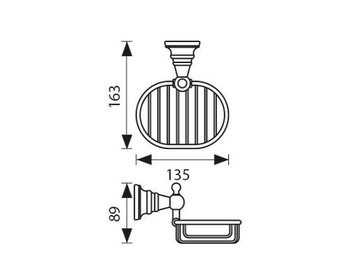 Мыльница Kaiser Arno KH-4204 цвет Бронза