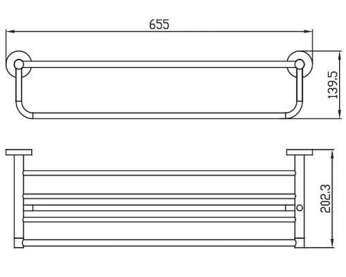 Полка для полотенец Kaiser Bronze KH-4109 цвет Бронза
