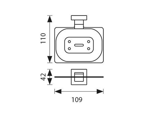 Мыльница Kaiser Canon KH-2304 цвет Хром