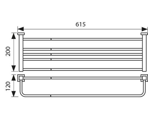 Полка для полотенец Kaiser Canon KH-4309 цвет Бронза