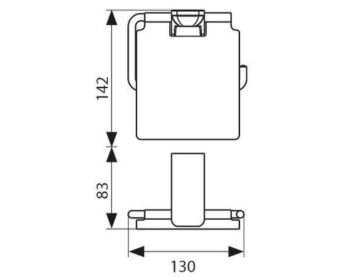 Держатель туалетной бумаги Kaiser Glory KH-4500 с крышкой цвет Бронза
