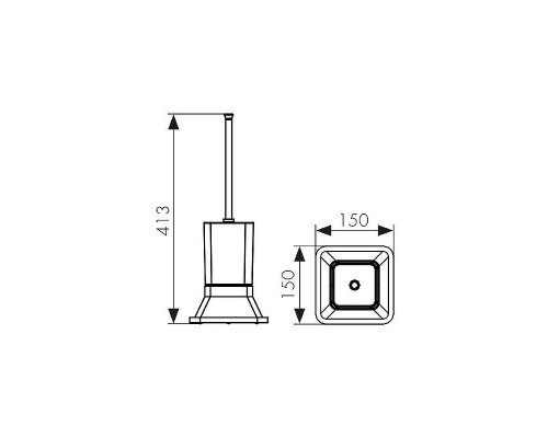 Ершик для унитаза Kaiser Moderne KH-1036 цвет Хром