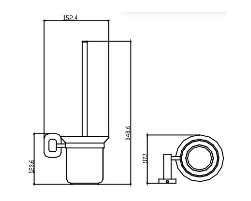 Ершик для унитаза Kaiser Oval KH-2046 цвет Хром