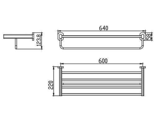 Полка для полотенец Kaiser Oval KH-2049 цвет Хром