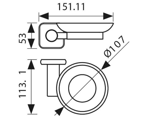 Мыльница Kaiser Vera KH-1703 цвет Хром