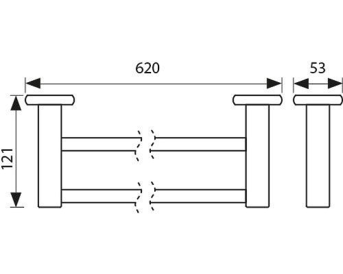 Полотенцедержатель Kaiser Vera KH-4708 двойной цвет Бронза