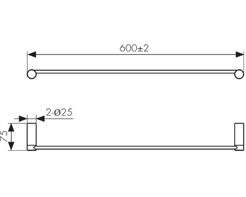 Полотенцедержатель Kaiser Vita KH-3208 цвет Хром