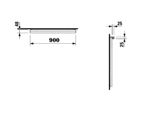 Светильник Laufen Frame 25 90 4.4750.2.900.007.1 Хром матовый
