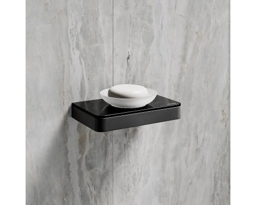 Мыльница Lemark Glass Line 9742039 Черная матовая