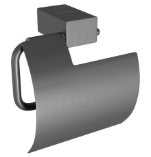 Держатель туалетной бумаги Lemark Smooth Line 9726012 с крышкой Графит