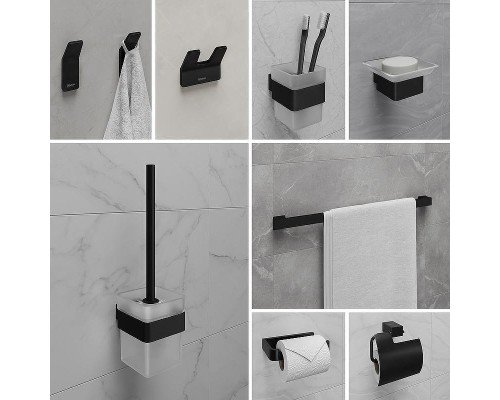 Мыльница Lemark Smooth Line 9742017 Черная матовая