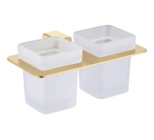 Стакан для зубных щеток Raglo R301.08.03 двойной Золото матовое