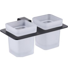 Стакан для зубных щеток Raglo R301.08.06 двойной Черный матовый