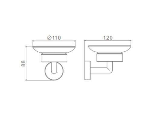 Мыльница Raglo R320.02 цвет Хром