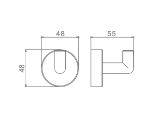 Крючок Raglo R320.05.09 цвет Графит матовый