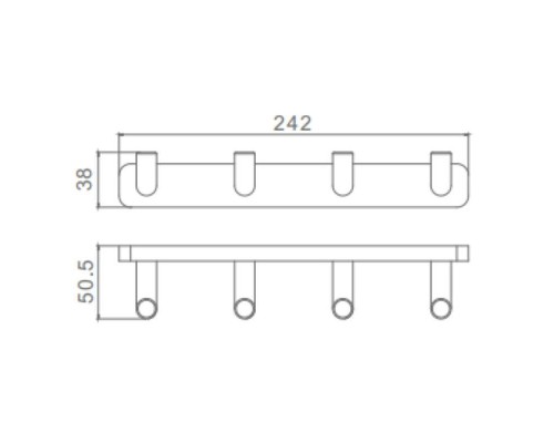 Вешалка для полотенец Raglo R320.054.09 цвет Графит матовый