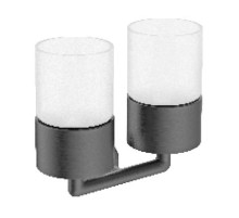 Стакан для зубных щеток Raglo R320.08.09 двойной цвет Графит матовый