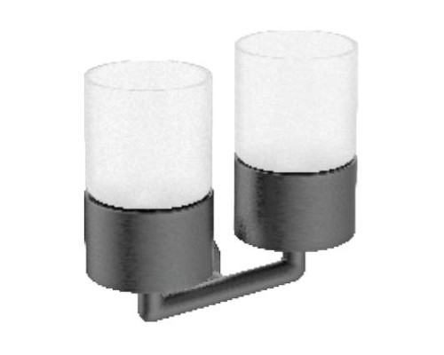 Стакан для зубных щеток Raglo R320.08.09 двойной цвет Графит матовый