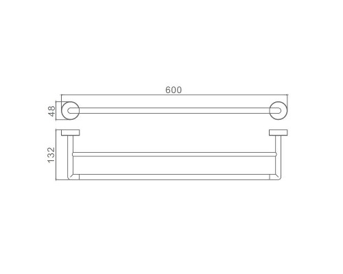 Полотенцедержатель Raglo R320.09.33 двойной цвет Медь
