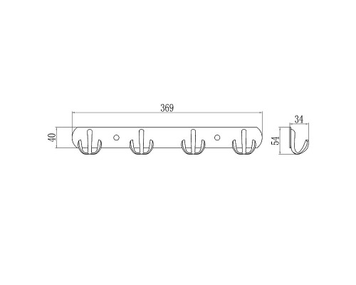 Вешалка для полотенец Savol S-002254 цвет Хром