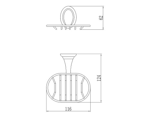 Мыльница Savol S-003132 цвет Хром