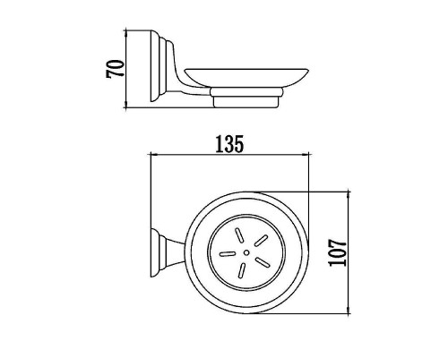 Мыльница Savol S-003159 цвет Хром