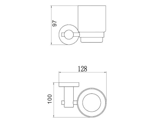 Стакан для зубных щеток Savol S-005658Q цвет Графит