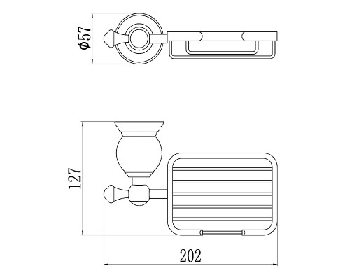 Мыльница Savol S-005732B цвет Золото