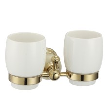 Стакан для зубных щеток Savol S-005768B двойной цвет Золото