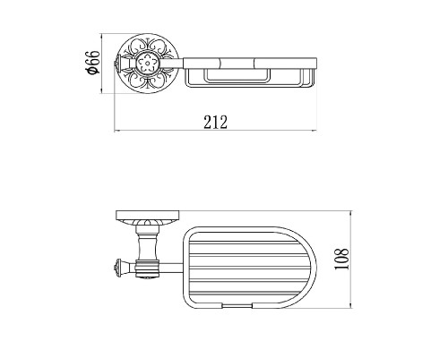 Мыльница Savol S-005832A цвет Хром