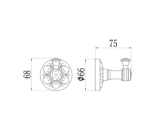Крючок Savol S-005853C цвет Бронза