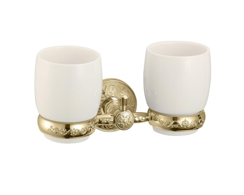 Стакан для зубных щеток Savol S-005868B двойной цвет Золото