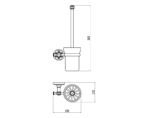 Ершик для унитаза Savol S-005894C цвет Бронза