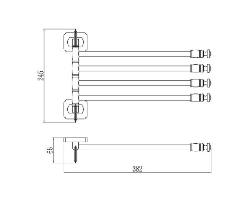 Полотенцедержатель Savol S-006404 поворотный цвет Бронза
