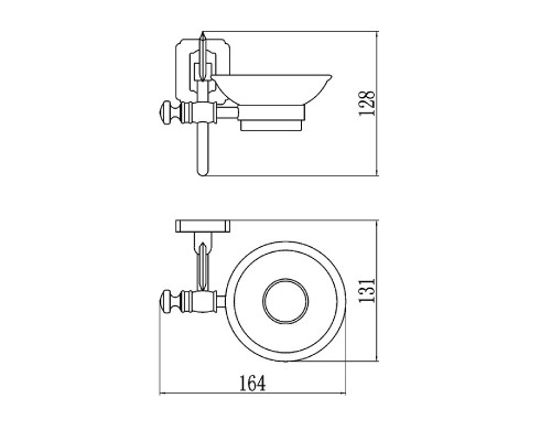 Мыльница Savol S-006459 цвет Бронза