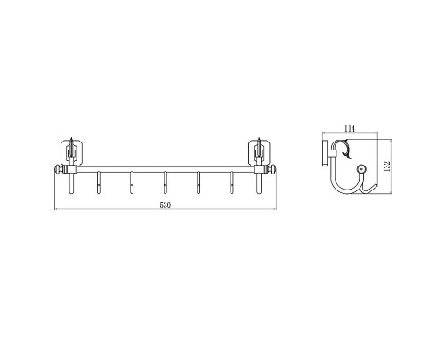 Вешалка для полотенец Savol S-006475 цвет Бронза
