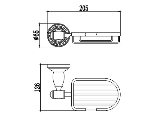 Мыльница Savol S-006632C цвет Бронза