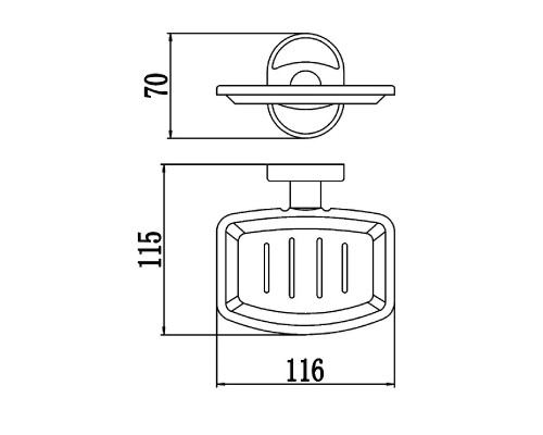 Мыльница Savol S-007003 цвет Хром