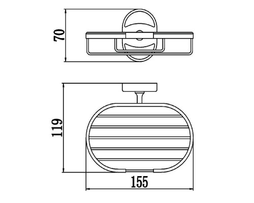 Мыльница Savol S-007032-1 цвет Хром