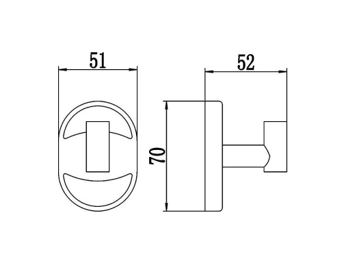 Крючок Savol S-007053 цвет Хром