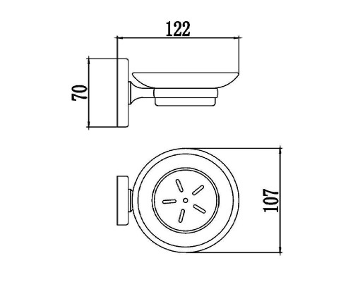 Мыльница Savol S-007059 цвет Хром