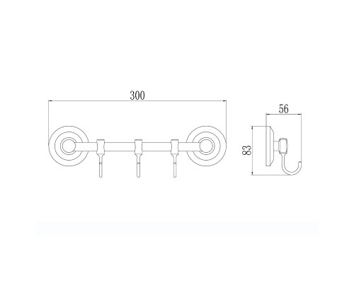 Вешалка для полотенец Savol S-007173 цвет Хром