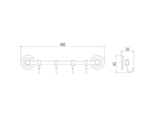 Вешалка для полотенец Savol S-007174 цвет Хром